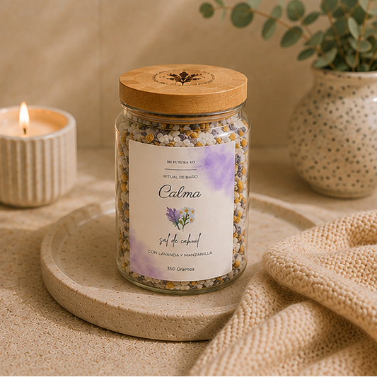 Sal de Baño 350 GR  — Calma lavanda - manzanilla | ¿Quieres transformar tu baño en un momento de calma?