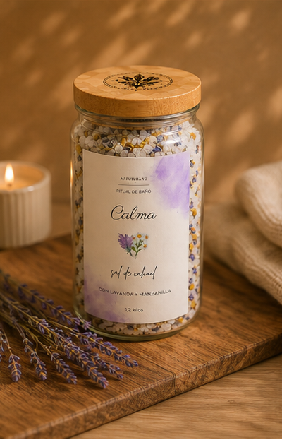Sal de Baño 1,2 KG — Calma lavanda - manzanilla | ¿Necesitas desconectar y relajarte?