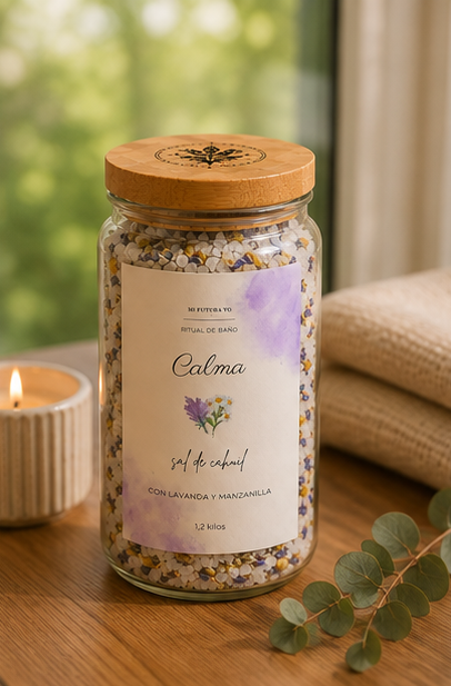 Sal de Baño 1,2 KG — Calma lavanda - manzanilla | ¿Necesitas desconectar y relajarte?